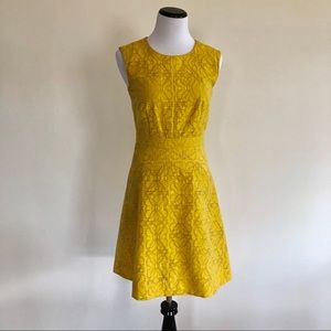 J.Crew Bright Yellow Fit and Flare Mini Dress